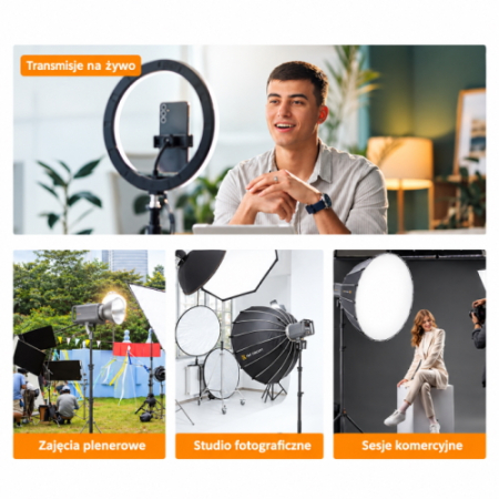 K&F Concept KF34.041 - metalowy, studyjny statyw oświetleniowy - przykłady zastosowania